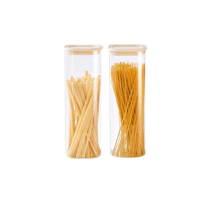 Glass Jar with Acacia Lid and Wooden Spoon