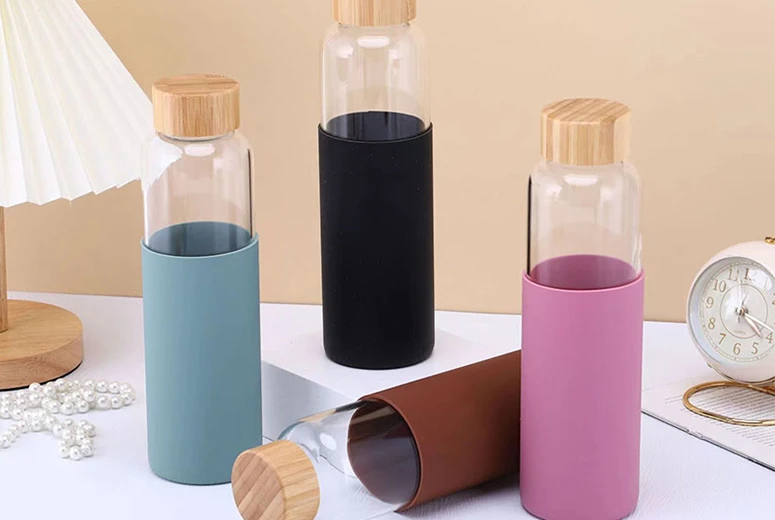Round Glass Storage Container With Glass Lid