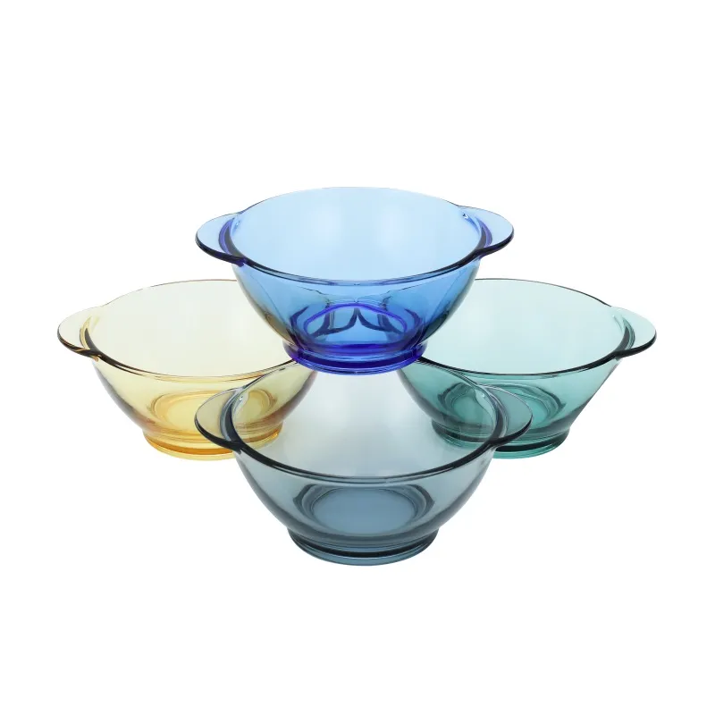 2CUP,17OZ, 480ML Stained High Borosilicate Glass Bowl with Handle