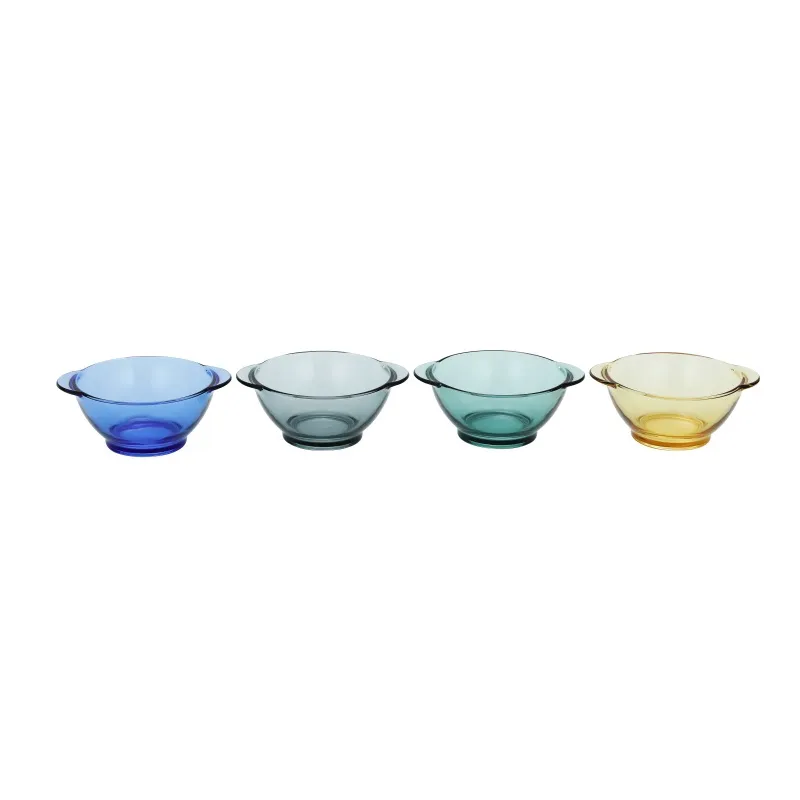 2CUP,17OZ, 480ML Stained High Borosilicate Glass Bowl with Handle