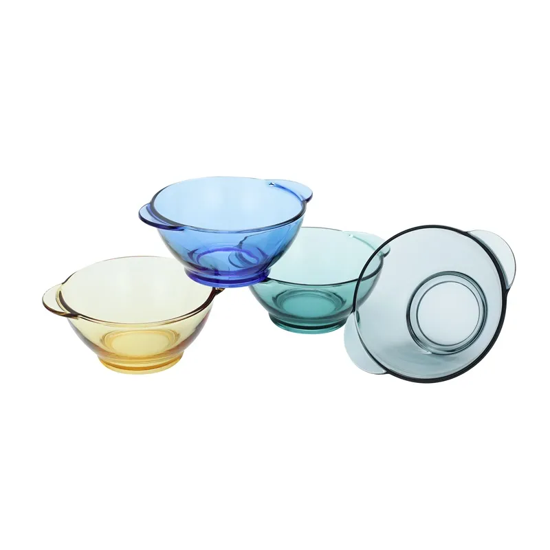 2CUP,17OZ, 480ML Stained High Borosilicate Glass Bowl with Handle