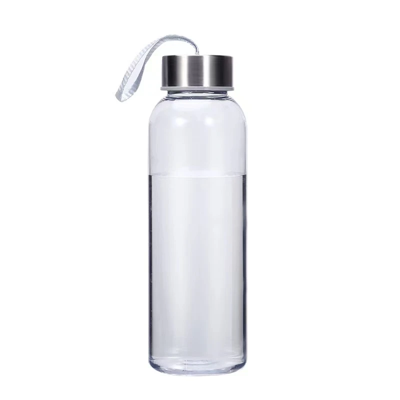 glass water bottle with markings