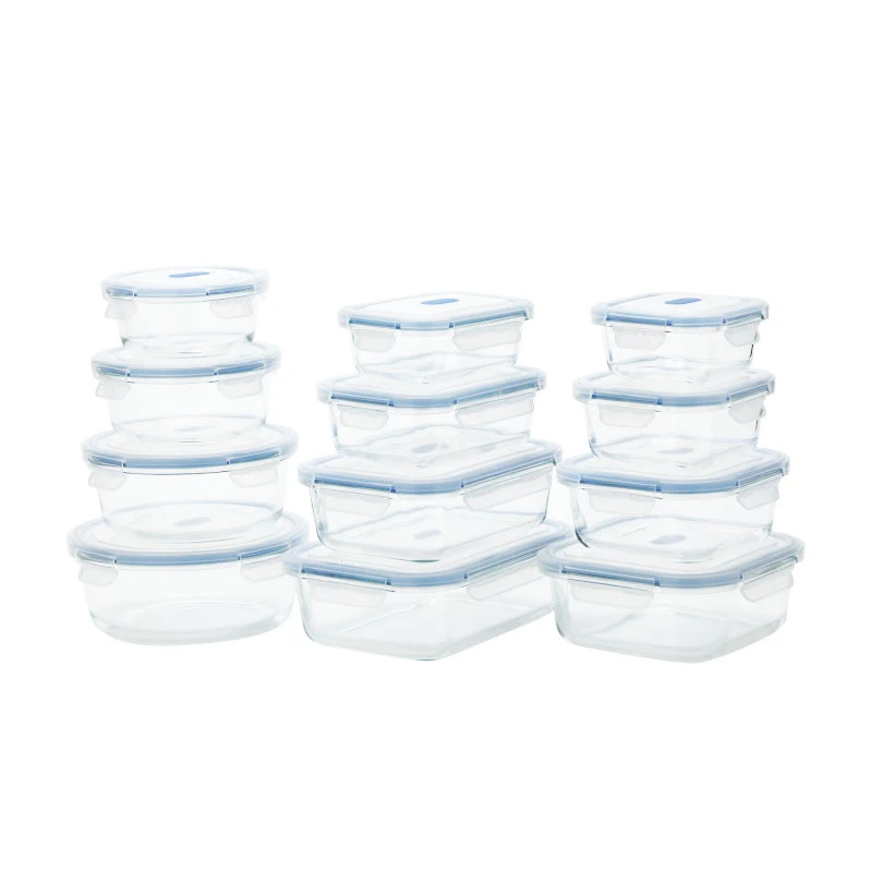 Glass Container with Vented Plastic  lid