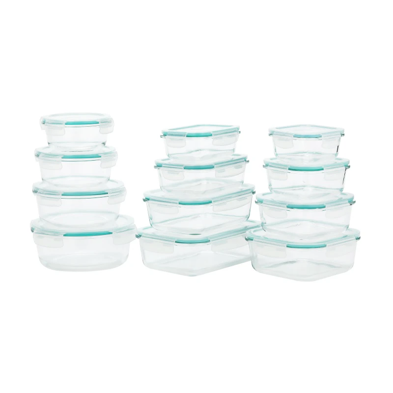 Glass Food Storage Container with Vented Plastic Lid