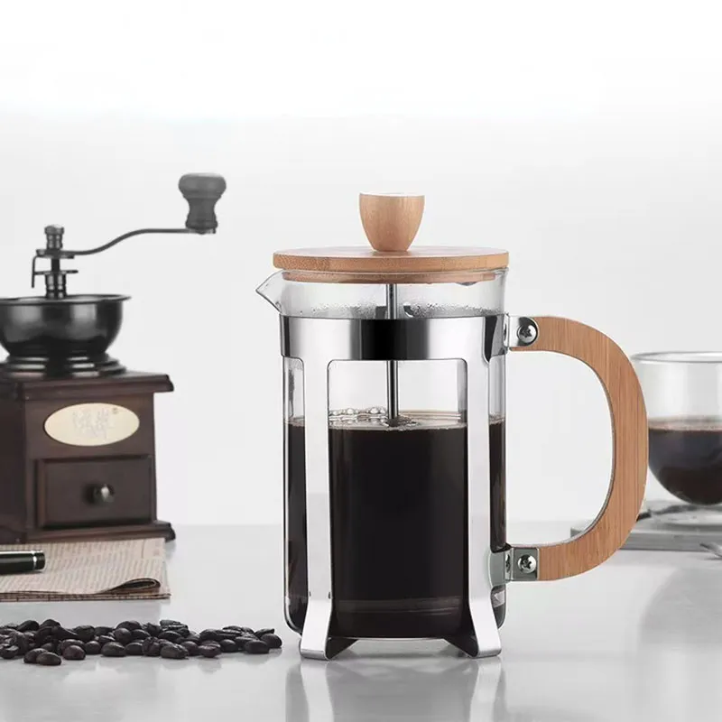 Monolayer French Coffee Press Glasses High Borosilicate Glass/Stainless Steel