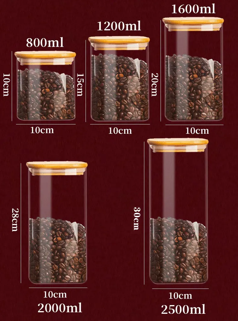 glass food storage container with glass lid