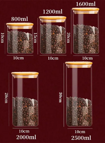 glass food storage containers with glass lids
