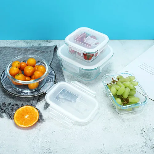 large glass containers with lids