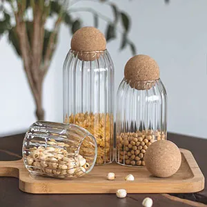 Read More About ribbed glass jar with cork lid