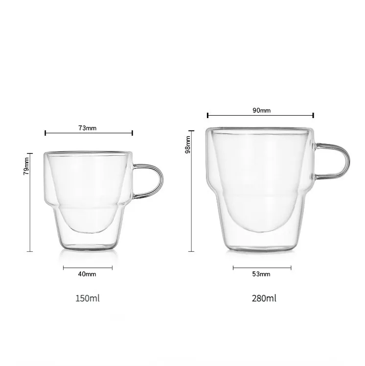 Read More About double wall glass mug 500ml