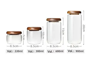 Eco-Friendly Glass Bottles with Cork Ball Lid   Airtight Storage Jars